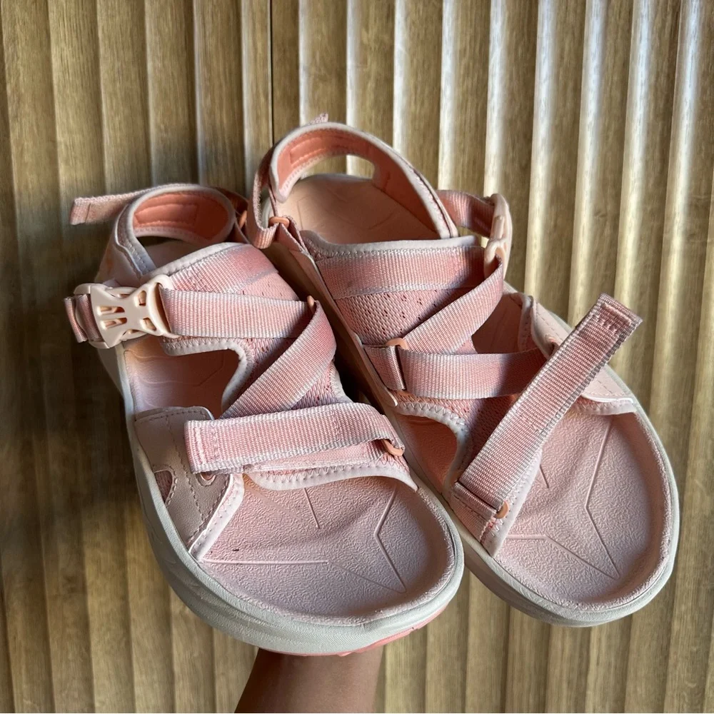 HOKA Pink Infini Hike TC Sandals - Picture 2 of 7